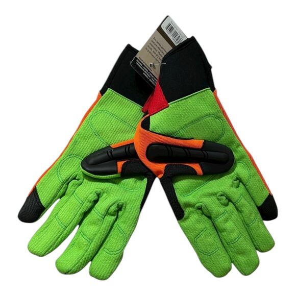 Cestus Tow Grip 101 Pro Series Work Gloves Size Large 10 Hi-Vis Impact TPR Pair - Picture 4 of 11